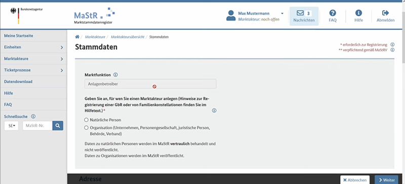 Balkonkraftwerk Anmeldung Registrierung Schritt 7